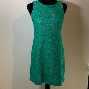 JESSICA HOWARD Size 4P Sheath Dress Floral Lace Sleeveless Cocktail Wedding